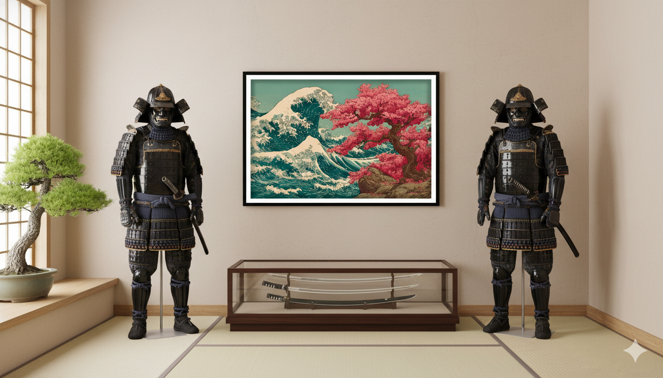 Artist inspecting color-rich giclée print produced on archival paper